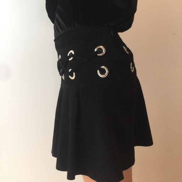 Gothic Suede Skirt - Picture 1 of 3